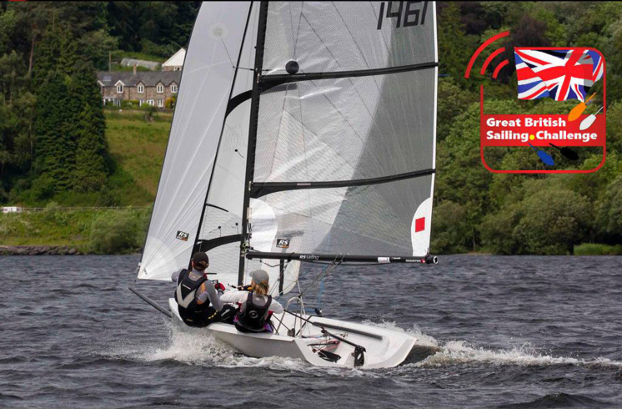 Caroline Exley & Andy Dalton downwind Caroline Exley & Andy Dalton downwind