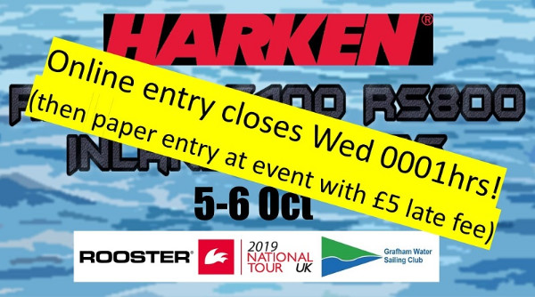 More information on HARKEN INLANDS online entry closes Wed 0001hrs. Then it’s paper entry with £5 late fee